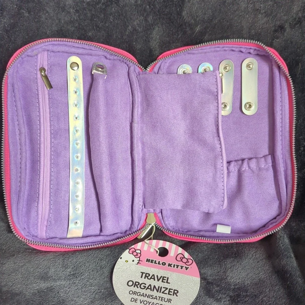 Hello Kitty Travel organizer bag Case makeup‎ toiletries NWT pink hearts 9 in